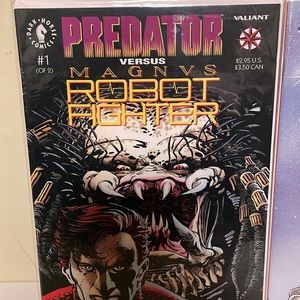 Predator vs Magnus Robot Fighter 1 and 2 dark horse comics 90s Alien sci-fi